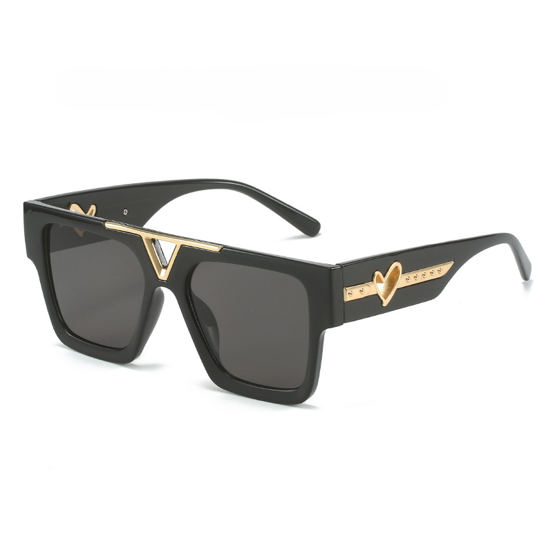 Wholesale Color Gradient Large Frame PC Sunglasses